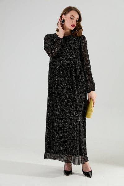 Платье NikVa 801-10 чёрный_горошек - фото 4