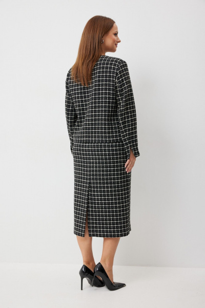 Блуза, юбка Elady 4665 черно-белый_клетка - фото 4