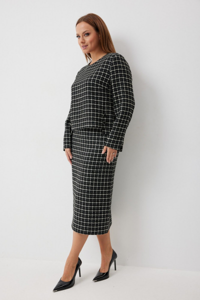 Блуза, юбка Elady 4665 черно-белый_клетка - фото 2