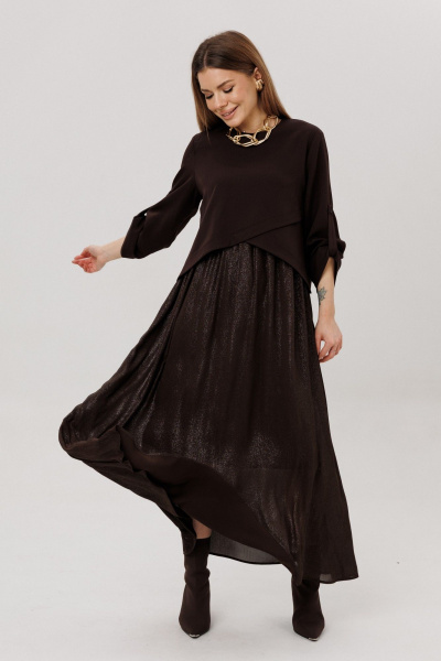 Платье Amberа Style 1007-9 шоколад - фото 5