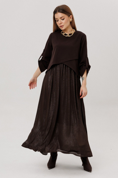 Платье Amberа Style 1007-9 шоколад - фото 2