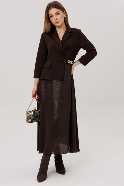 Платье Amberа Style 1034-5 шоколад - фото 1