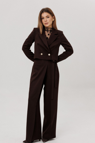 Брюки, жакет Amberа Style 2112-3 шоколад - фото 5