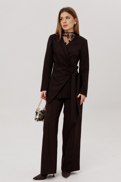 Брюки, жакет Amberа Style 2150 шоколад - фото 10