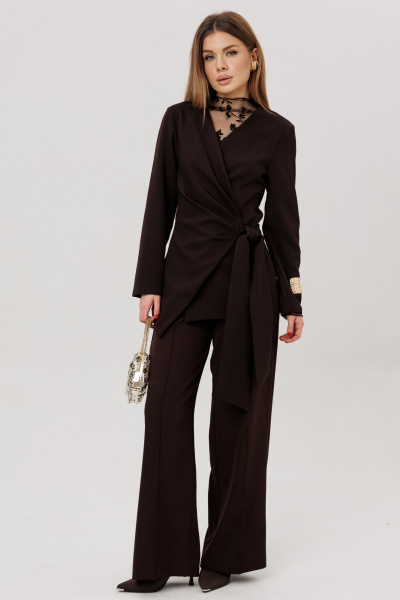 Брюки, жакет Amberа Style 2150 шоколад - фото 7