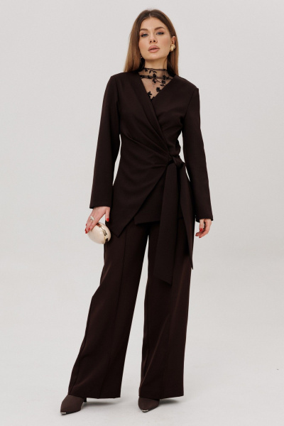 Брюки, жакет Amberа Style 2150 шоколад - фото 5