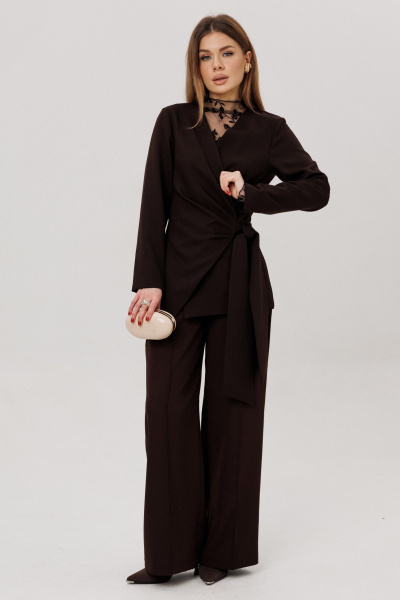 Брюки, жакет Amberа Style 2150 шоколад - фото 1