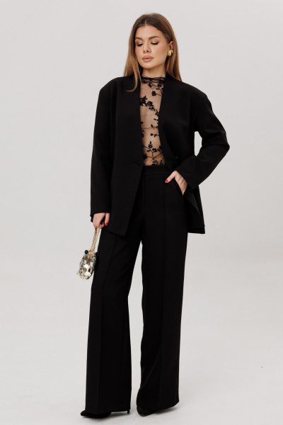 Брюки, жакет, лонгслив Amberа Style 3022 ченый - фото 5