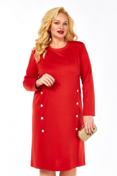 Платье Элль-стиль 2443/1 красный - фото 16