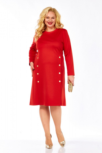 Платье Элль-стиль 2443/1 красный - фото 10