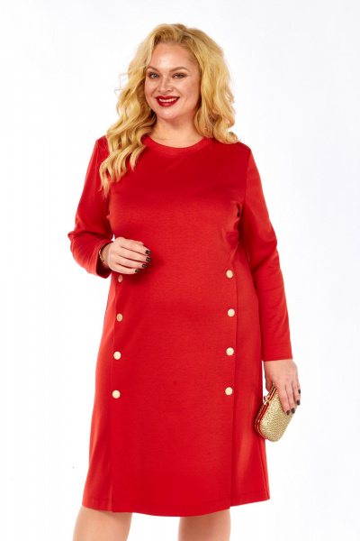 Платье Элль-стиль 2443/1 красный - фото 6