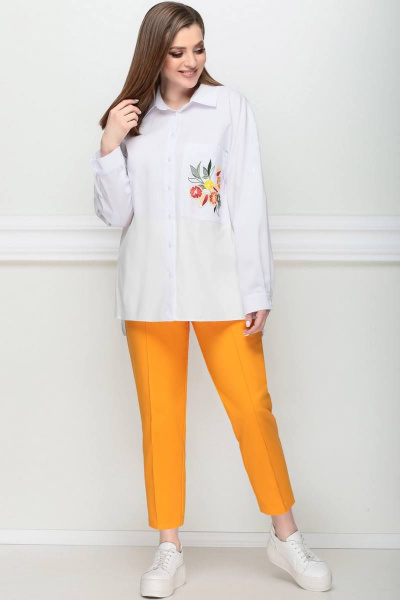 Блуза, брюки LeNata 21194 оранжевый - фото 2