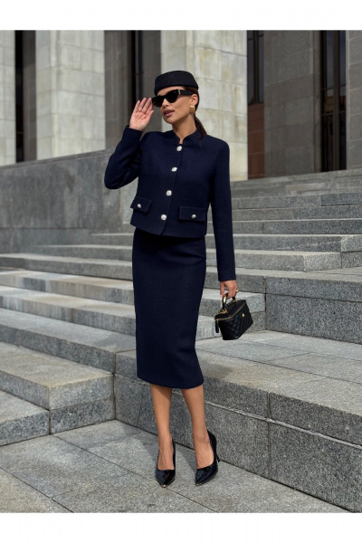 Жакет, юбка KORTNI 23Р7/2U23dl синий - фото 2