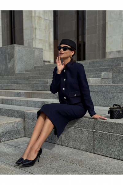 Жакет, юбка KORTNI 23Р7/2U23dl синий - фото 7