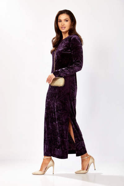 Платье Gizart 5339/1 баклажан_жатый - фото 6
