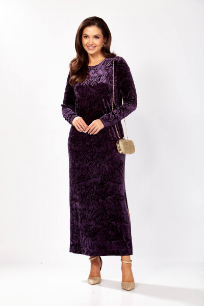 Платье Gizart 5339/1 баклажан_жатый - фото 4