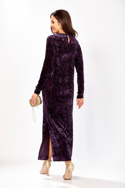 Платье Gizart 5339/1 баклажан_жатый - фото 3