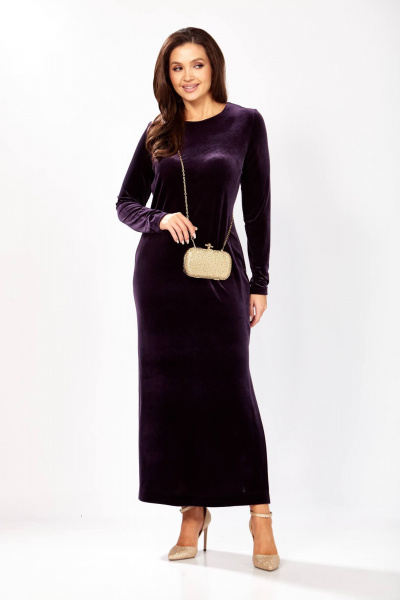 Платье Gizart 5339/1 баклажан - фото 6