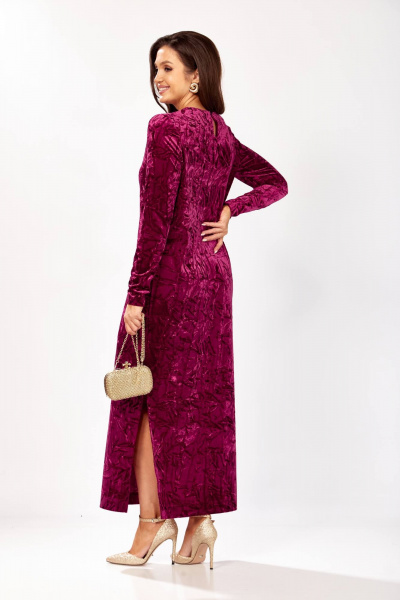 Платье Gizart 5339/1 брусничный_жатка - фото 7