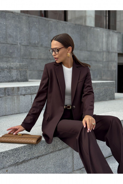 Брюки, жакет KORTNI 11Р40/19BR12 коричневый - фото 9