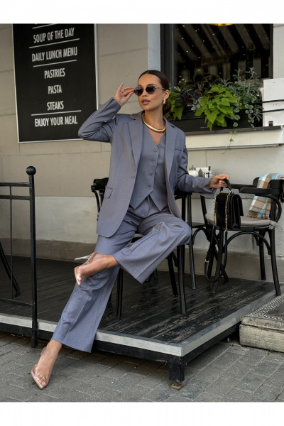 Брюки KORTNI 16BR3 серый - фото 6