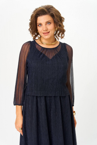 Платье Slaviaelit 562 т.синий - фото 4