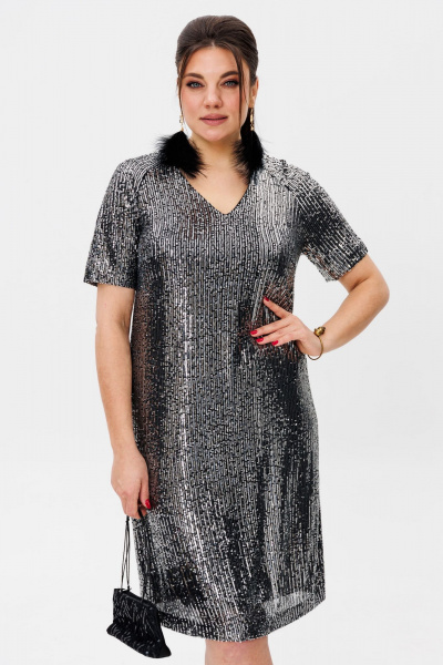 Платье Anelli 1797 серебро - фото 7