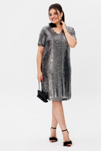 Платье Anelli 1797 серебро - фото 6