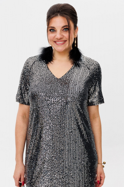 Платье Anelli 1797 серебро - фото 5