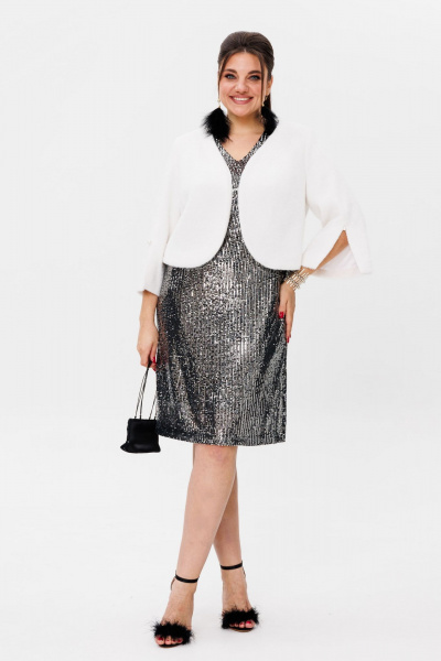 Платье Anelli 1797 серебро - фото 1