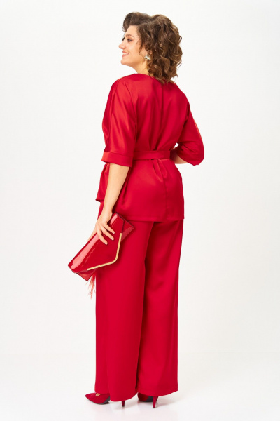 Блуза, брюки БагираАнТа 1092А красный - фото 6