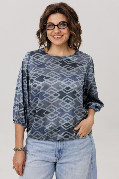 Блуза Anelli 1779.1 аронианский_синий - фото 10