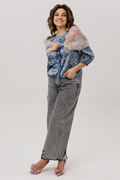 Блуза Anelli 1779.1 аронианский_синий - фото 7