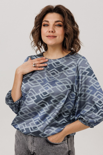 Блуза Anelli 1779.1 аронианский_синий - фото 4