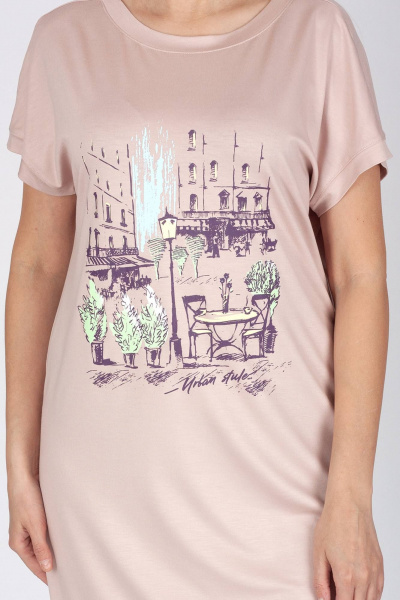 Туника Belarusachka С1015951 серебристый пион - фото 2