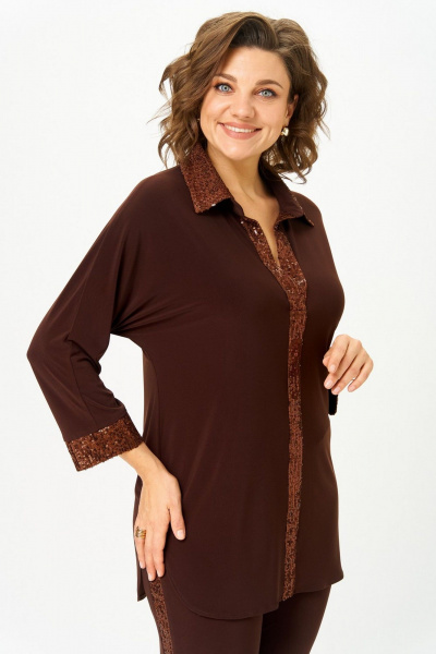 Блуза, брюки Svetlana-Style 3017 темный_шоколад - фото 6