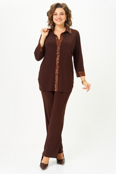 Блуза, брюки Svetlana-Style 3017 темный_шоколад - фото 3