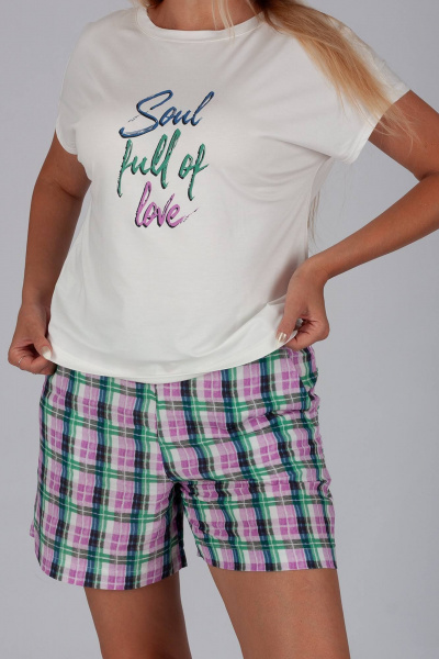 Майка, шорты Belarusachka С2004188 гиацинт - фото 3