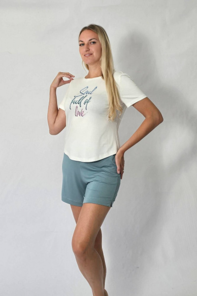 Майка, шорты Belarusachka С2004585 экрю - фото 1