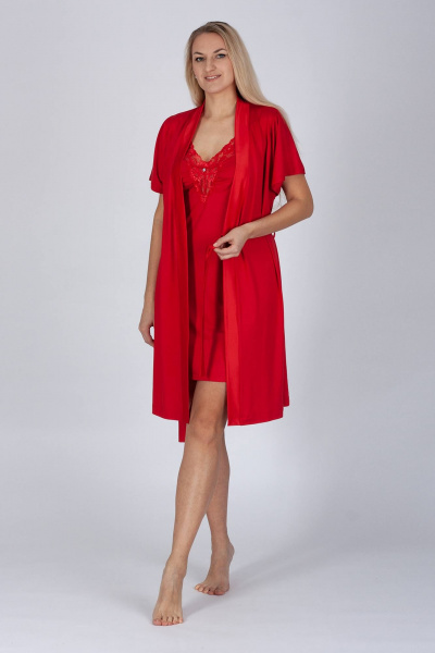 Пеньюар Belarusachka С3004019 кармин_ - фото 2