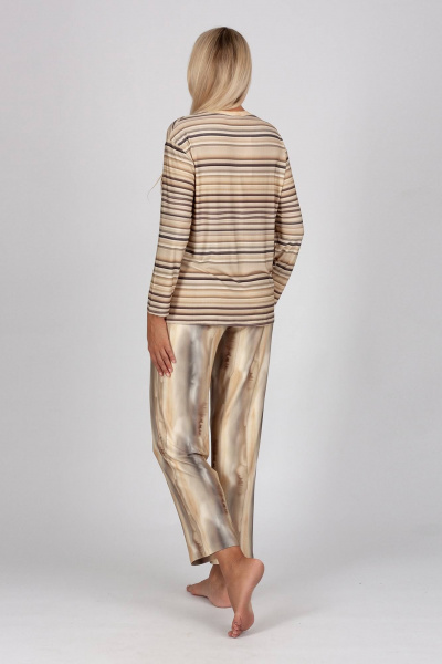 Брюки Belarusachka С6015337 полоска / дюна - фото 3