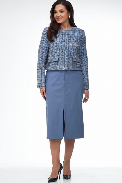 Юбка Takka Plus 25-259 голубой - фото 7