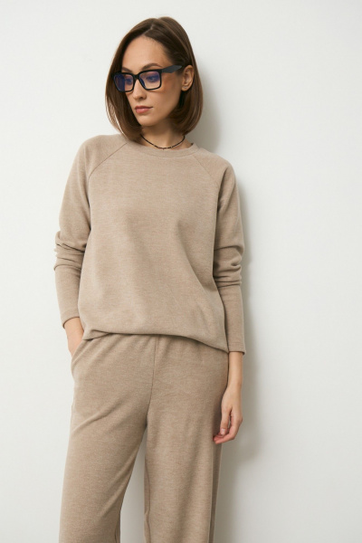 Брюки, джемпер Luitui R4061 бежевый - фото 4