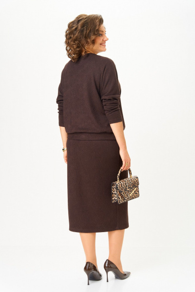 Джемпер, юбка БагираАнТа 1014 шоколад - фото 4