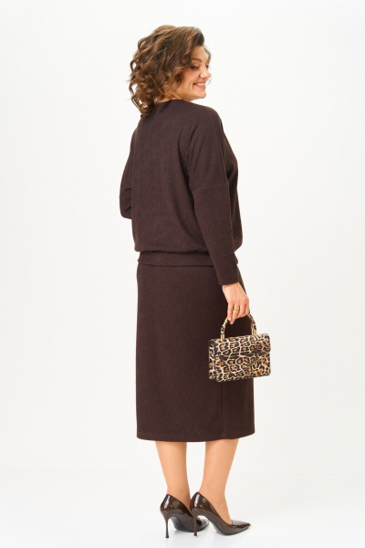 Джемпер, юбка БагираАнТа 1014 шоколад - фото 3