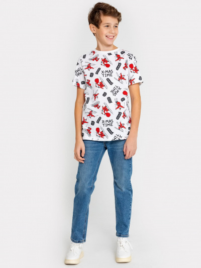 Футболка Mark Formelle 113379/24-26589П-0 деды_морозы_на_белом - фото 2