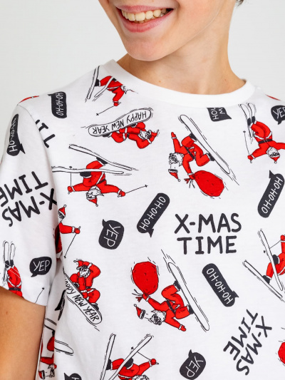 Футболка Mark Formelle 113379/24-26589П-0 деды_морозы_на_белом - фото 4