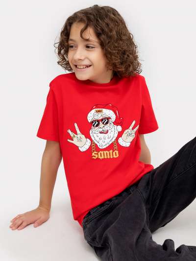 Футболка Mark Formelle 113379/24-26589П-0 красный_печать1_3_сл_на_пол_ТП - фото 1