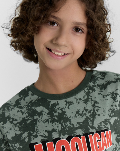 Футболка Mark Formelle 113379/24-31900ПП-0 миллитари_варка_на_зеленом_3_сл_на_пол - фото 5