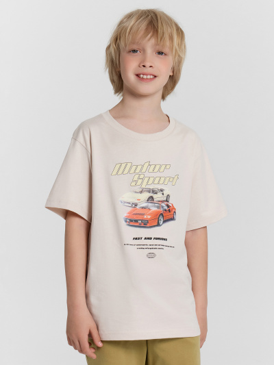 Футболка Mark Formelle 113433/24-26095П-0 льняной_печать_3_сл_на_пол - фото 1